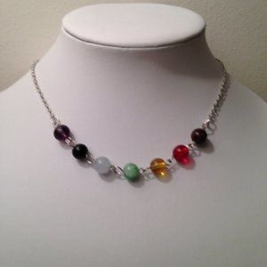 Chakra bead necklace NEW!!